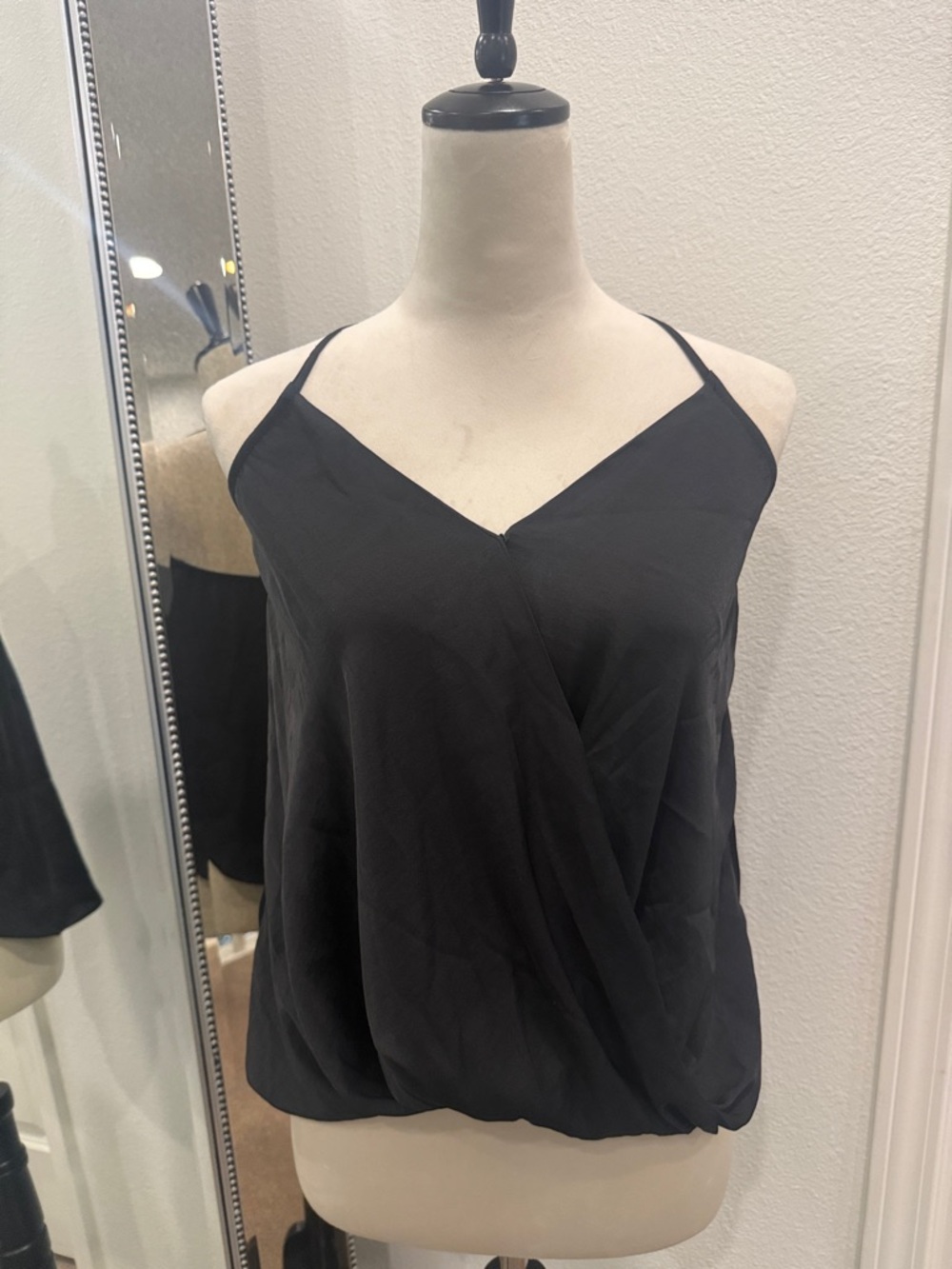 Naked Zebra Black Draped Halter